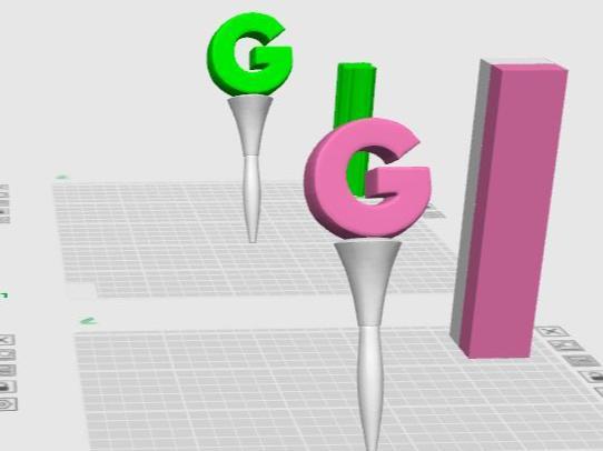 Letter G Golf Tee Ball Marker