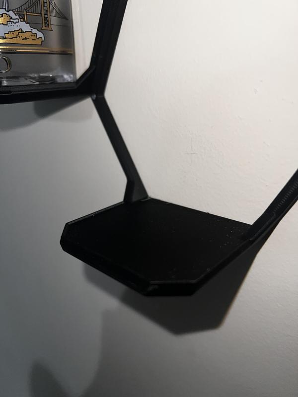 Remixed Shelved Section with Outer Barrier for Wall Display Shelf