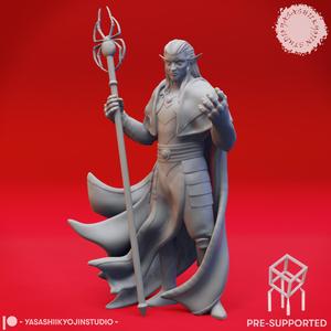 Drow Mage  - Tabletop Miniature (Pre-Supported)