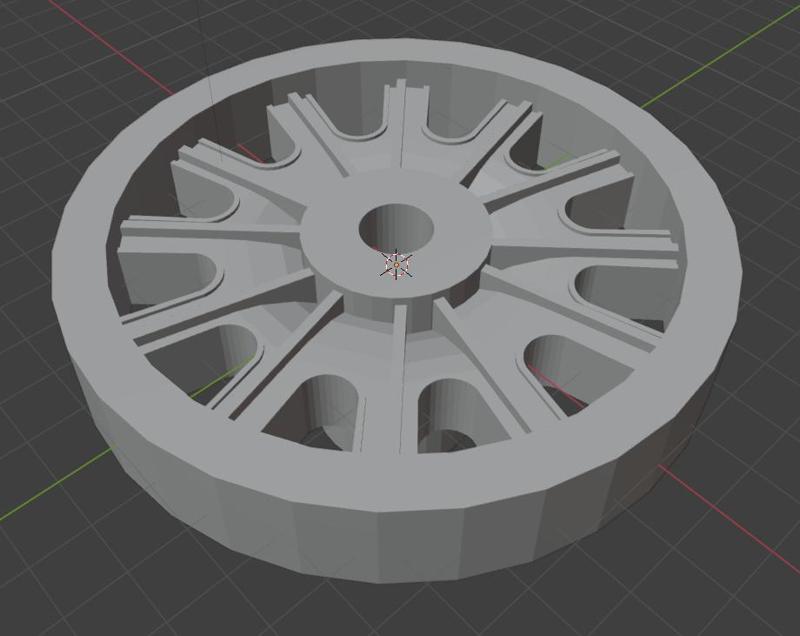 slot car wheel insert 12mm AC Cobra - Ford GT40