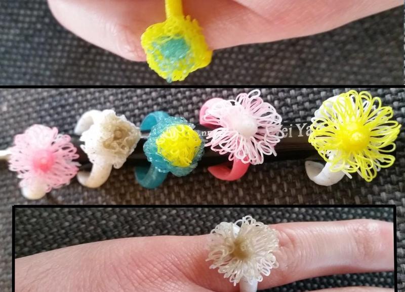 PomPom and Flower RING single extruder 2 colors . anet a8