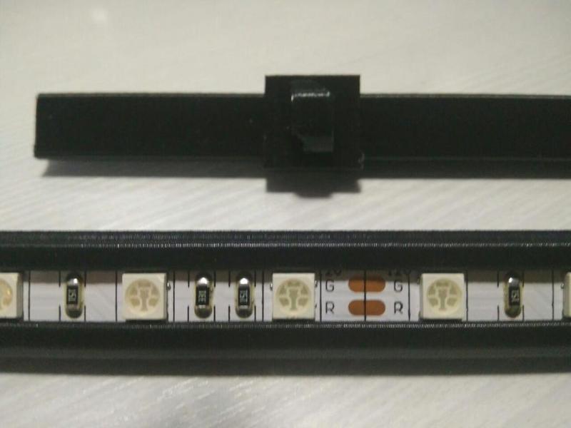 1cm LED strip holder system. Sizes are for Anycubic 4max (formax).