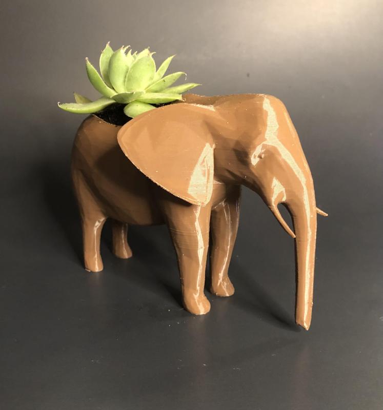 Elephant Planter Low Poly