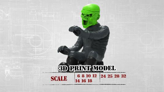 STL printable Aviator skull and Eddy head for Wild Willie Driver KIT