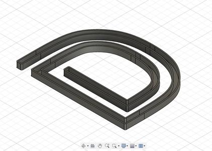 LETTER D NEON DOUBLE