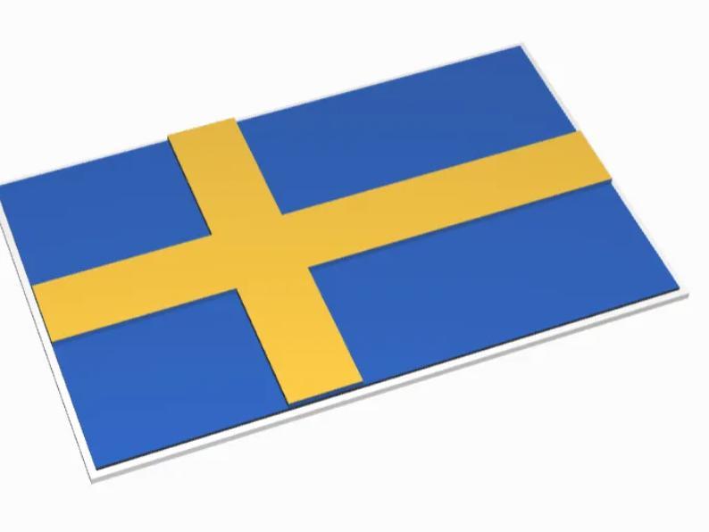 Swedish/Danish/Finnish flag - Multicolor test print