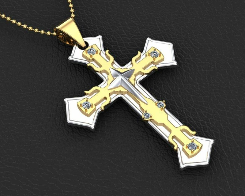 Pendant cross od60 3D print model 3D print model