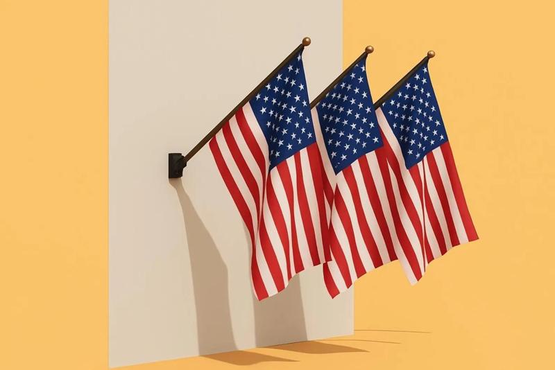 Wall Hanging Flag 1/12 scale for Doll Funiture, Doll House