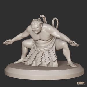 Sumo Yokozuna - Dohyo-Iri B - Sumo Wrestler Miniature
