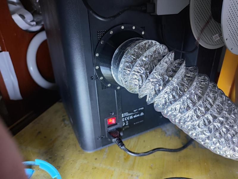 P1S P-series printer exhaust solution Air vent magnetically attached external tube