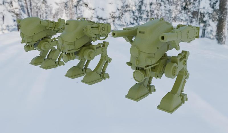 AT-43 Proxy Red Blok Recon Striders- Molot, Sierp, Nakovalny