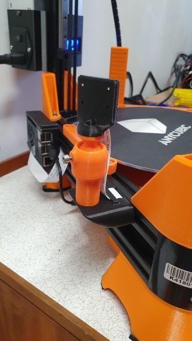 Pi Cam Ball joint mount for Kossel or 2020 frame printer