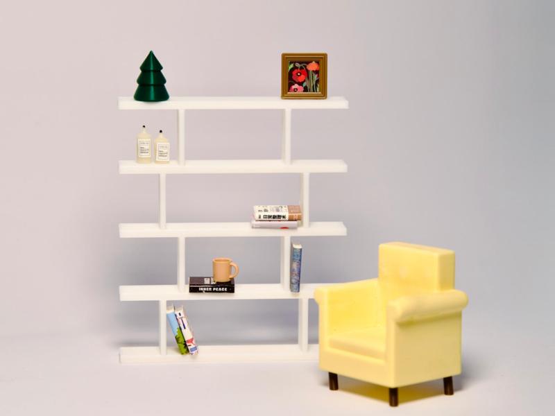 3.14 Bookcase - 1:6 & 1:12 Scale | Mini Bookshelf