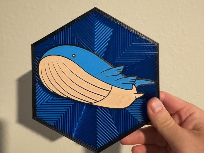 #321 Wailord Hex Wall Art