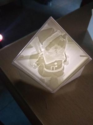 Cat Santa litho 67mm