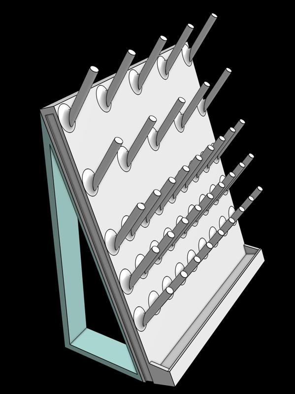 Simple Standing Lab Drying Rack