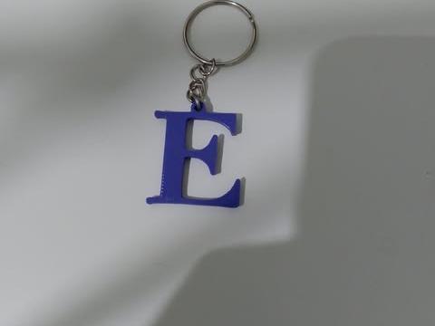 letter E keychain