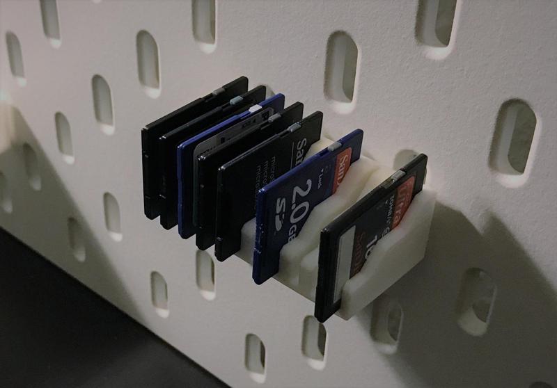IKEA Skadis - SD and microSD Card Holder