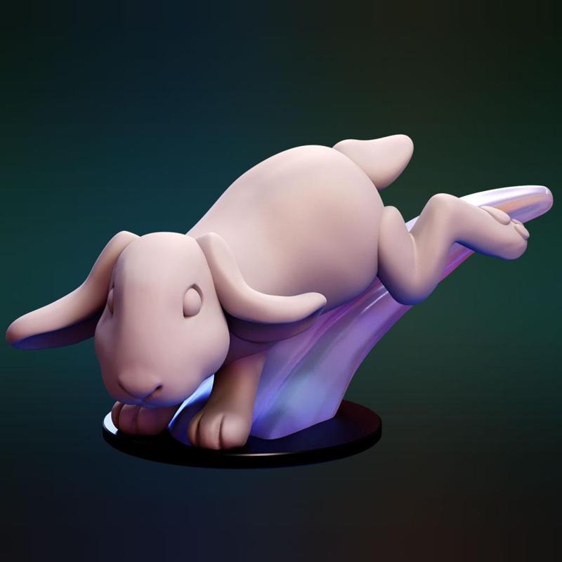 Jumping bunny with swoosh effect