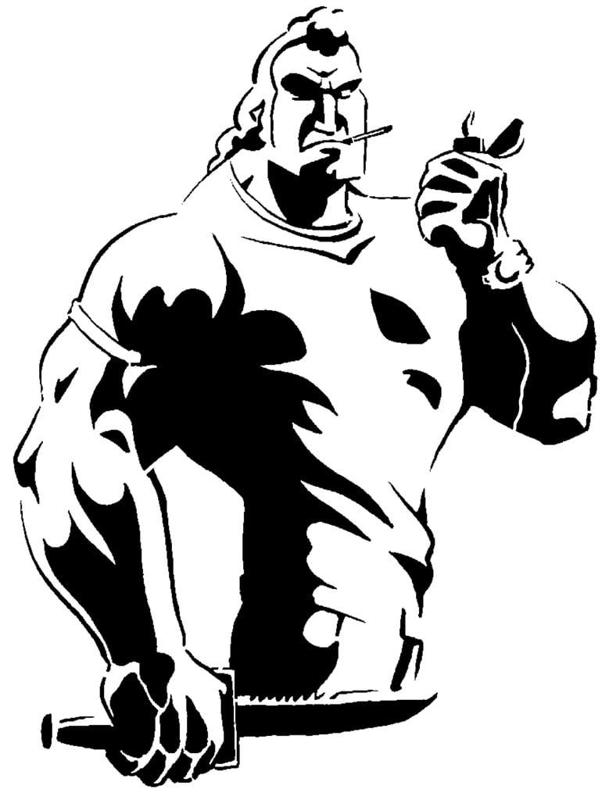 Brock Samson stencil