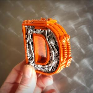 Steampunk letter D