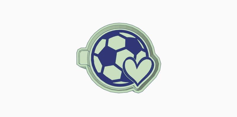 soccer heart freshie mold housing stl