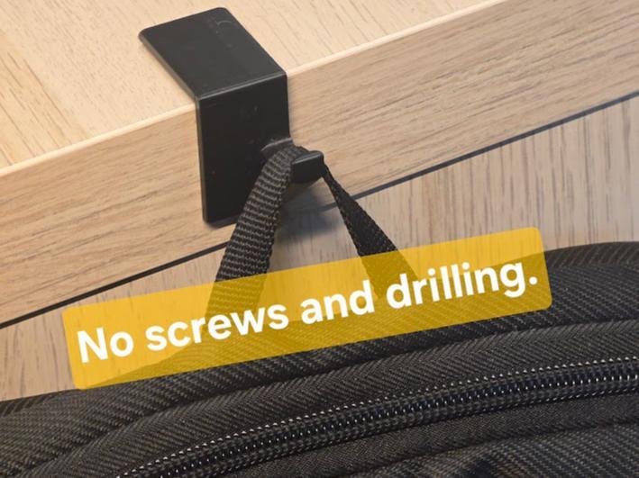 Strong and Simple Adhesive Hook for Desk Edges