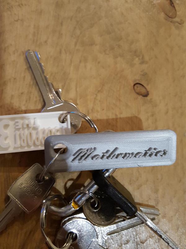 Mathematics keychain