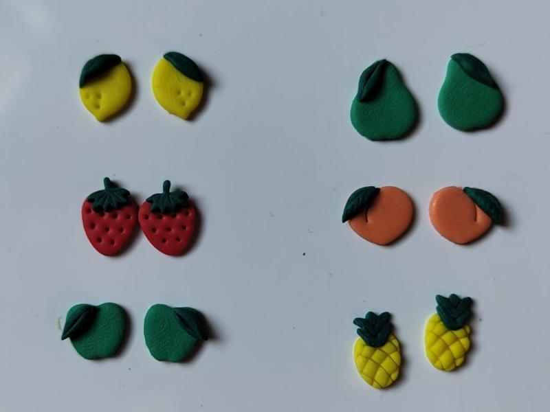 Fruits shapes clay cutters