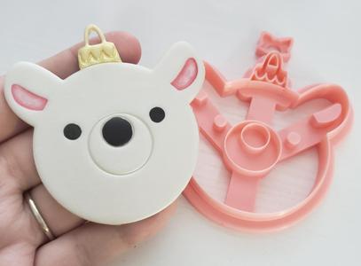 Polar Bear Polymer Clay Ornament Cutter