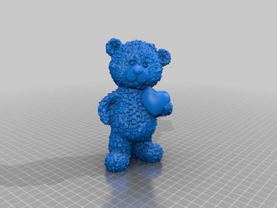 Valentine Teddy Bear Candle