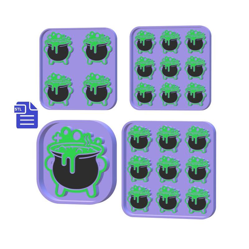 Bubbling Cauldron 1cm deep silicone mold Housing