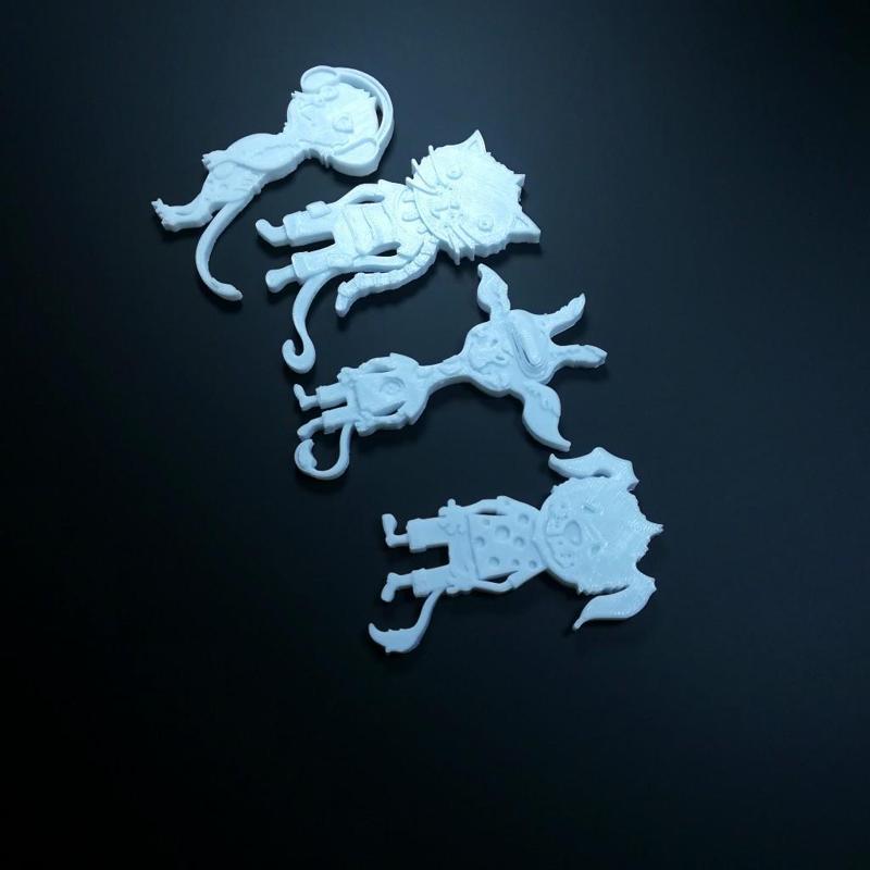 Amazing objects of good quality and real fine plastic ready to print  AND paint all in 3D.