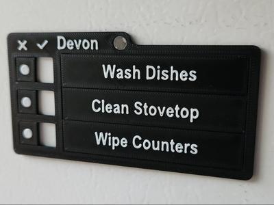 Fridge Chore Magnet
