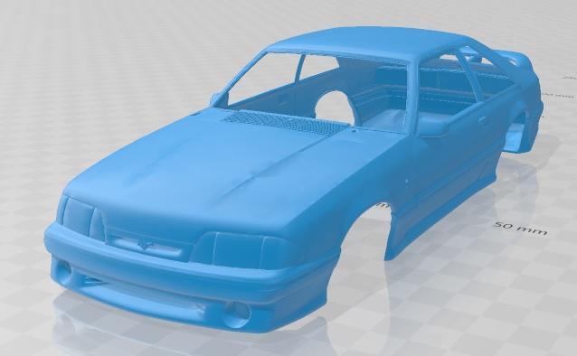 Ford SVT Mustang Cobra R 1993 Printable Body Car