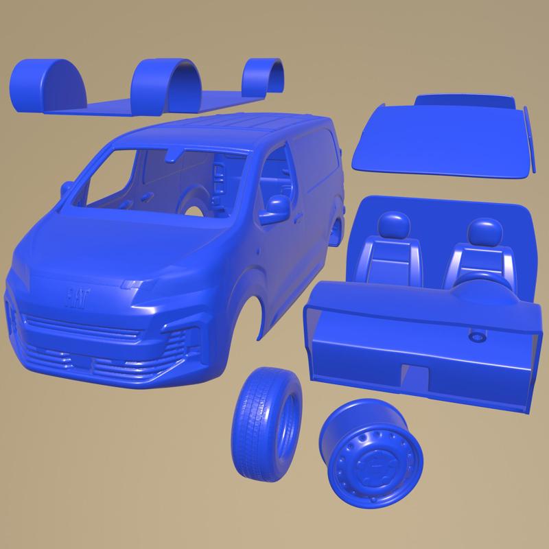 Fiat e-Scudo Van L1 2024 PRINTABLE CAR IN SEPARATE PARTS