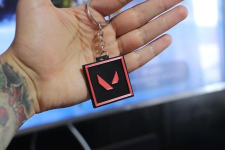 valorant logo key ring