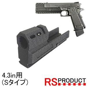 Compensator Hi-Capa 4.3 inch Combat Master [S type] Marui Gas Gun Compatible with 20mm rail Gas Gun Marui WE AW Custom Parts Accessories Silencer Suppressor Muzzle Brake Original Parts 3D Printer CS12