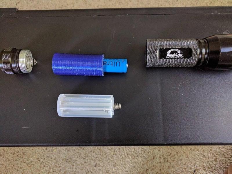 3 AAA LED flashlight 14500 battery adapter