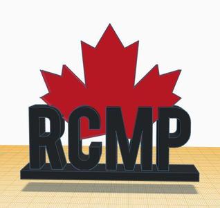 RCMP sign with maple leaf
