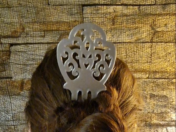 hair clip comb Hair tie Coletero peineta 02