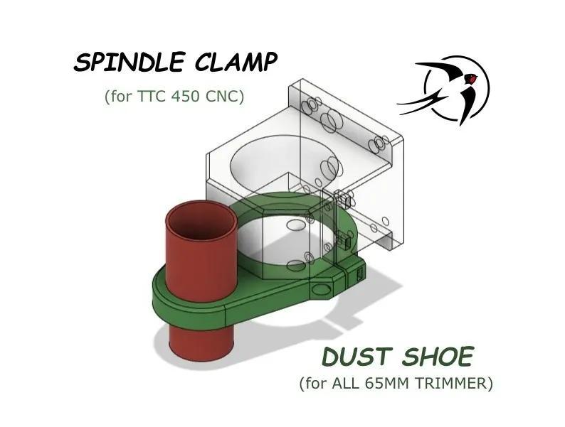 TTC 450 SPINDLE CLAMP + DUST SHOE   