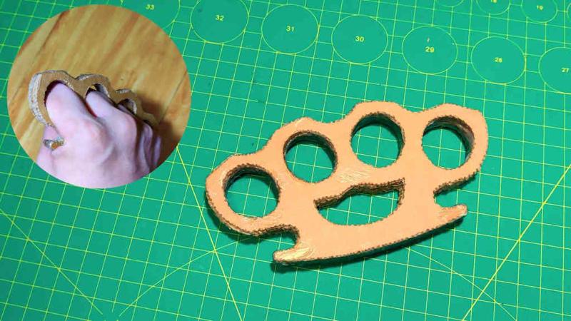 Cardboard Brass knuckles 