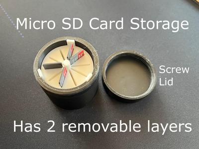 Layered Micro Sd Card Storage Container