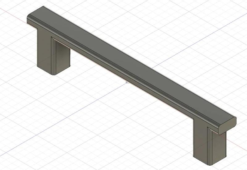 Kitchen door handle (128 mm)   