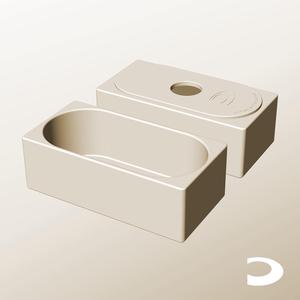 CX96-70-P Pierced Modular Stacking Storage Box Bin Container Planter Lamp Shade | Printable Objects - Infinite Containers | stl file for 3d printing
