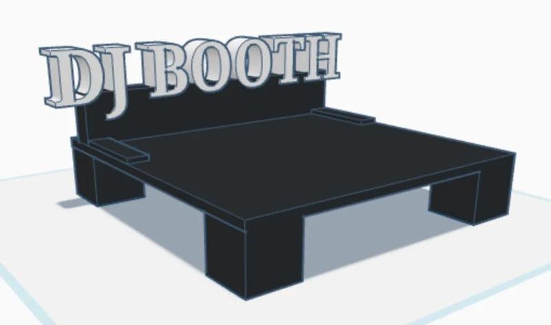 Laptop Stand That Say's "DJ BOOTH"   