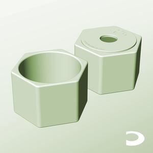 CH128-100-P Pierced Modular Stacking Storage Box Bin Container Planter Lamp Shade | Printable Objects - Infinite Containers | stl file for 3d printing