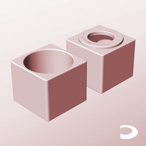 CS68-65-P Pierced Modular Stacking Storage Box Bin Container Planter Lamp Shade | Printable Objects - Infinite Containers | stl file for 3d printing