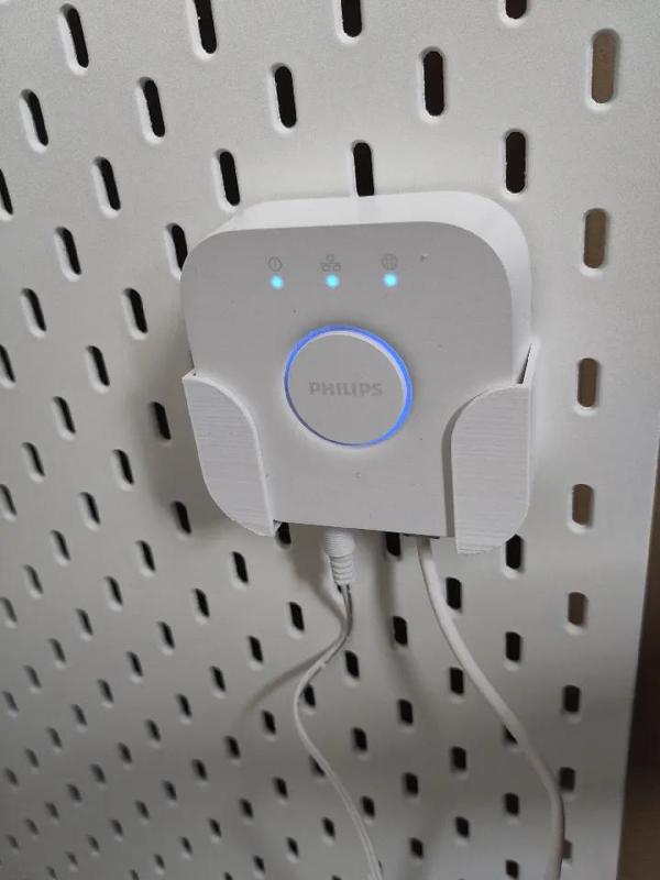 Hue Bridge holder/mount for Ikea Skadis   